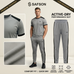 SAFSON Grey Dry-Fit Unisex Tracksuit | Men's & Women's Quick-Dry Gym & Athletic Suit